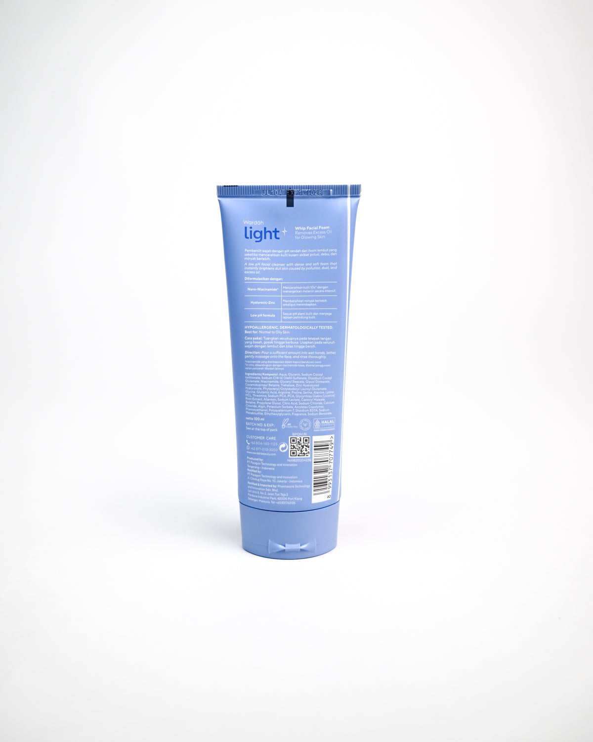 LIGHT+ Low pH Nano Niacinamide Hyaluronic Zinc Whip Facial Foam 100 ml