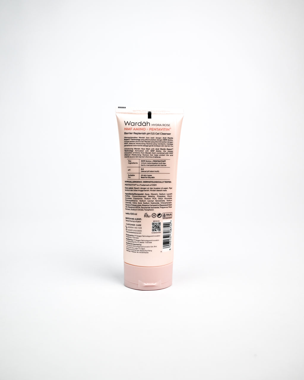 Hydra Rose NMF Amino + Pentavitin Barrier Replenish PH 5.5 Gel Cleanser 100ml